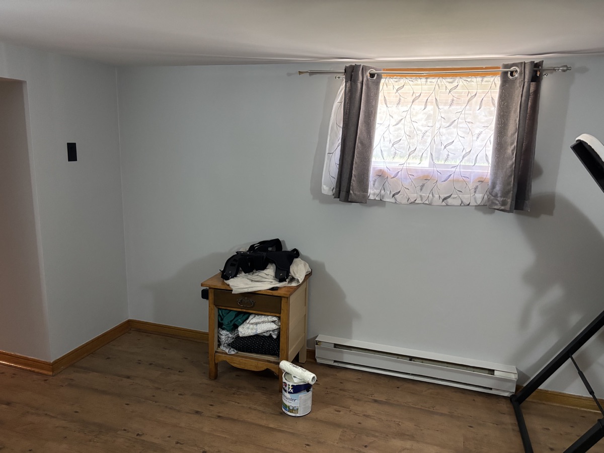 Freshly painted living room