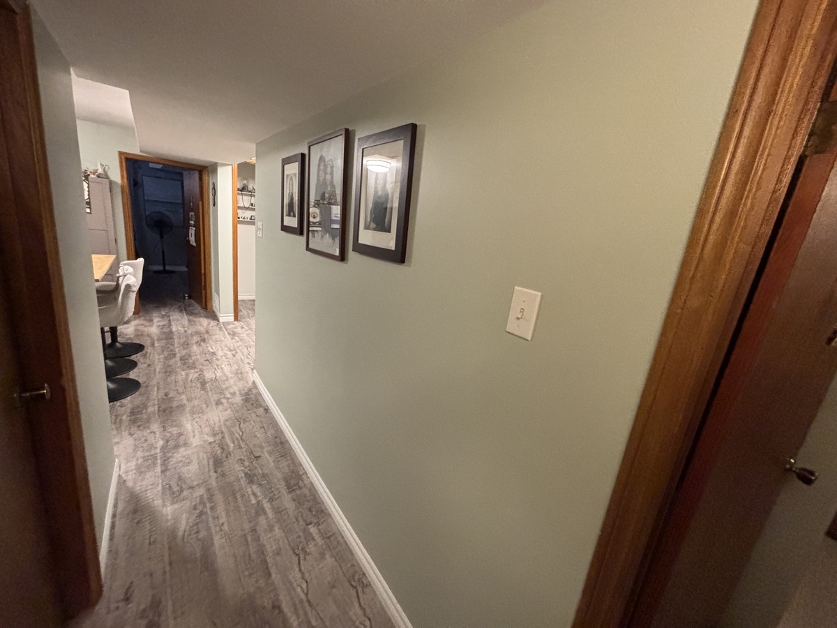 Freshly painted interior hallway
